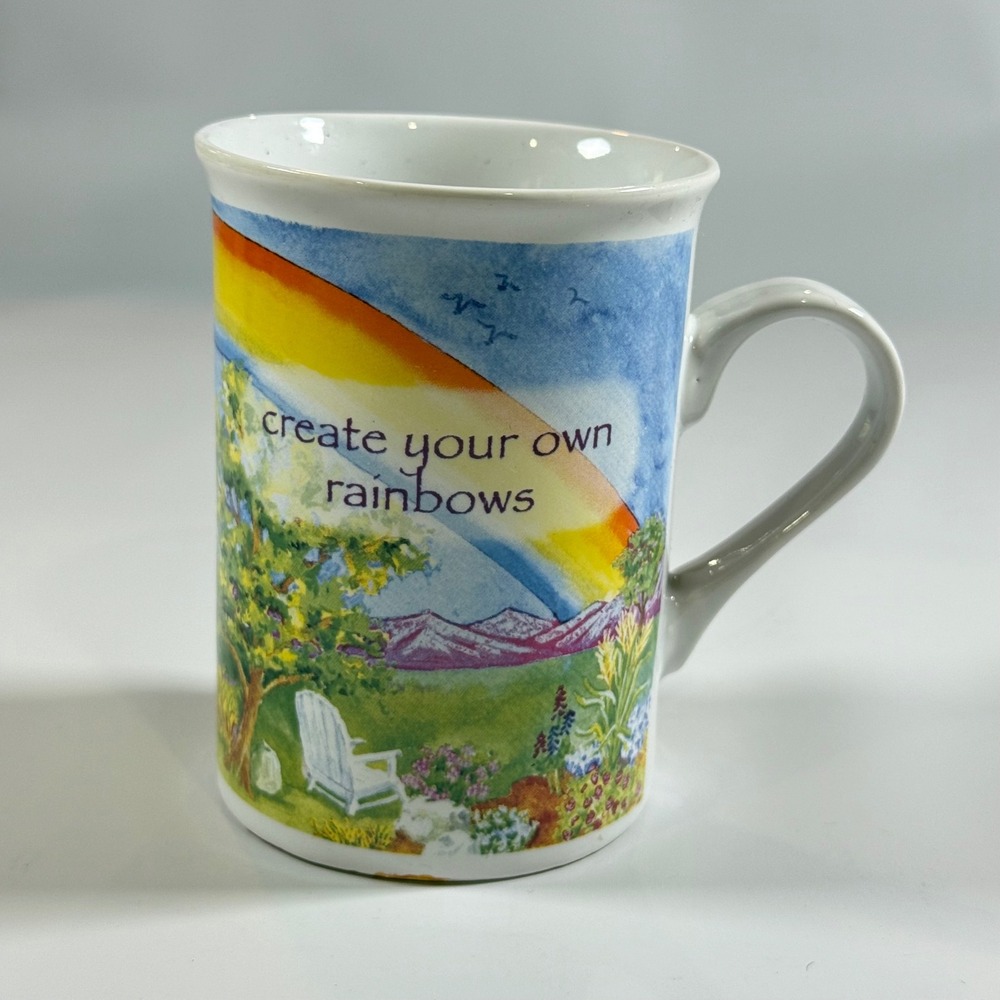 VTG Chicken Soup for the Soul Create Your Own Rainbow Coffee Mug 12oz Rainbow 04